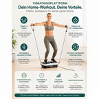 Vibrations-Trainingsplattform mit Zubehör & Übungsleitfaden – 99 Intensitätsstufen